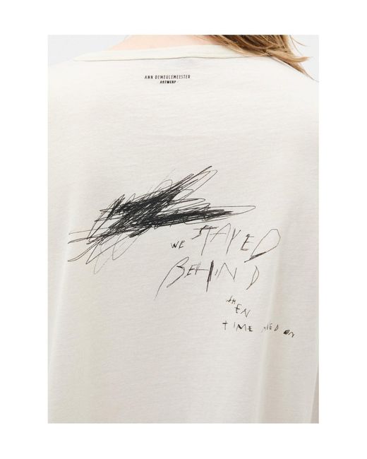 Ann Demeulemeester White Dieter Comfort T-Shirt for men