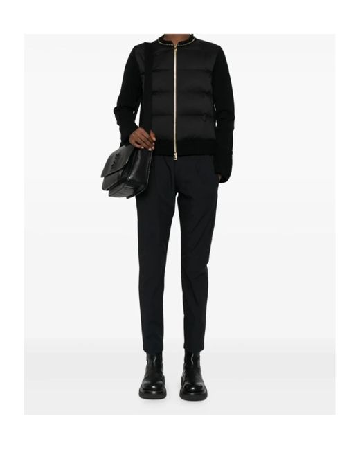 Herno Black Pleated Slim-Fit Trousers