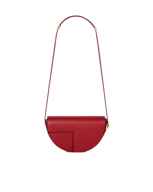 Patou Red Front-Flap Shoulder Bag