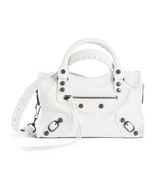 Balenciaga White Le City Mini Tote Bag
