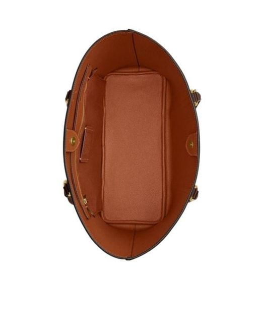 COACH Brown Metal Logo Tote Bag