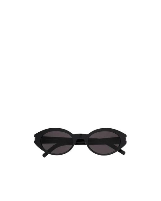 Saint Laurent White Eyewear Oval Frame Sunglasses