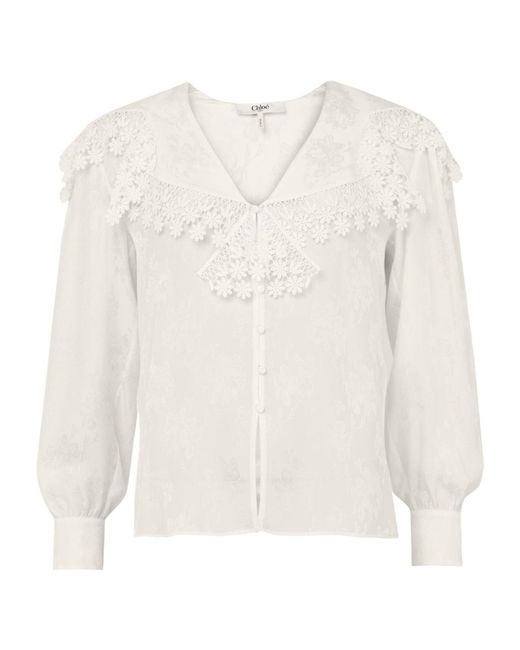Chloé White Long Sleeved Shirt