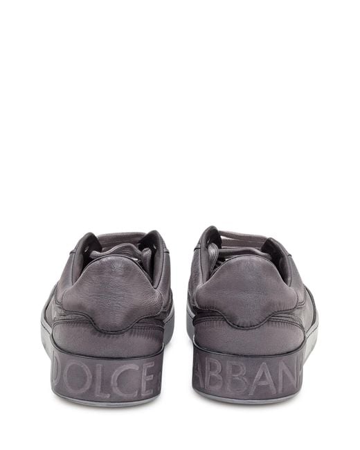 Dolce & Gabbana Gray Logo Debossed Sneakers for men