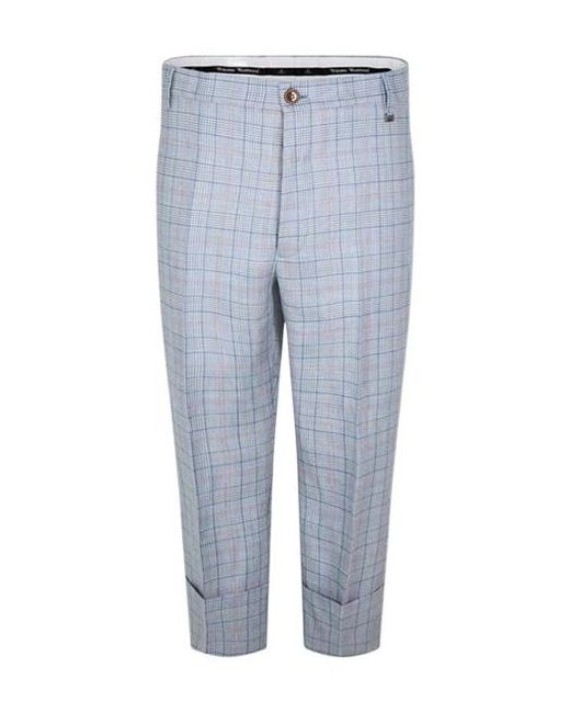 Vivienne Westwood Blue Belt Loops Slacks for men