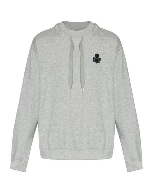 Isabel Marant Gray Merone Logo Embroidered Sweatshirt for men