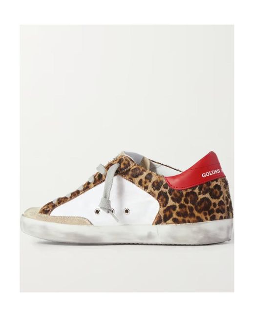 Golden Goose Deluxe Brand Brown Superstar Imitation Sequined Casual Sneakers