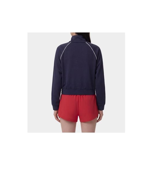 Sporty & Rich Blue Long-Sleeve Zip-Up Sweatshirt