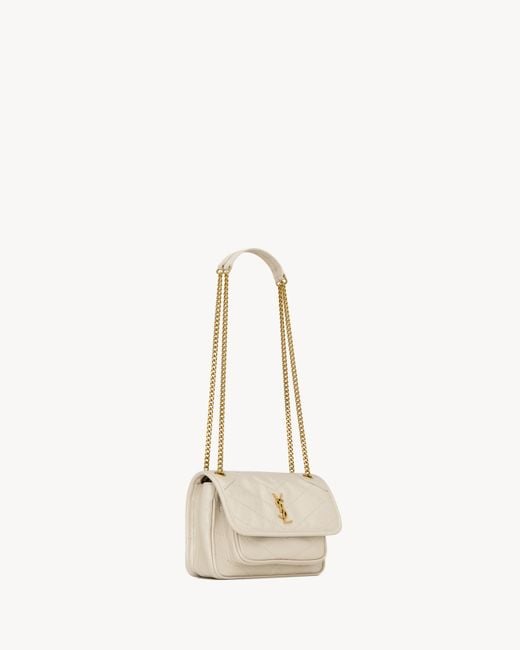 Saint Laurent Natural Niki Mini Shoulder Bag