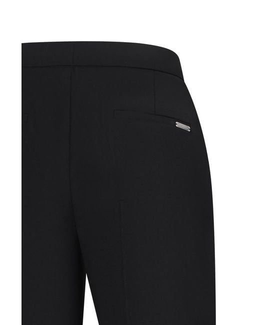 Blumarine Black Diagonal-Weave Trousers