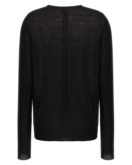 Rick Owens Black Extreme V Neck Pullover