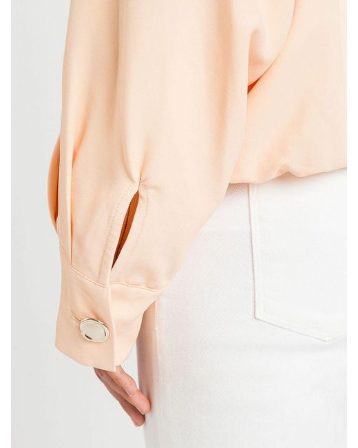 Twinset White Zip-Up Bomber Jacket
