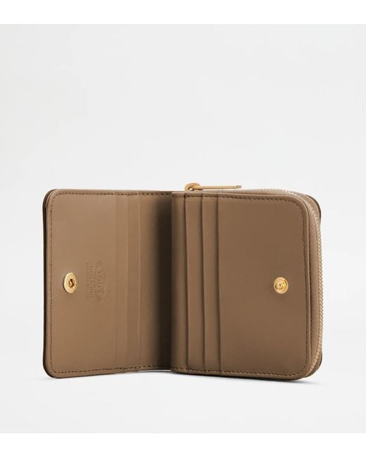 Tod's Brown Zip-Around Wallet