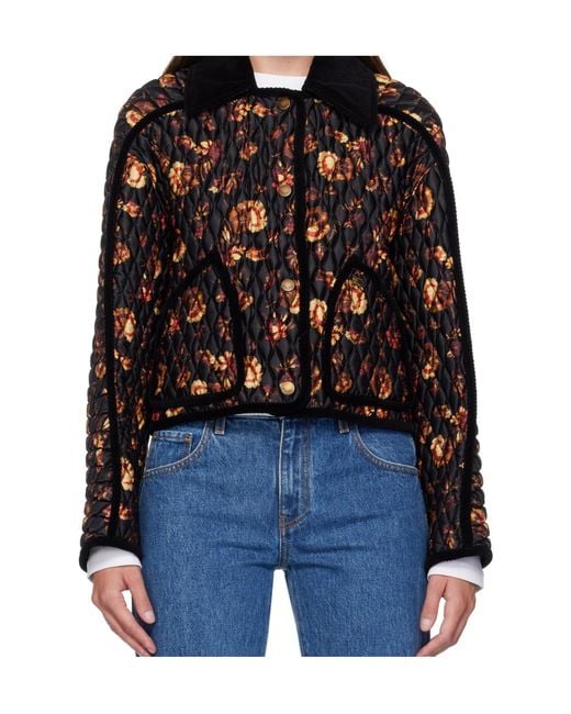 Burberry Black Quilted Jacket "Floriston"