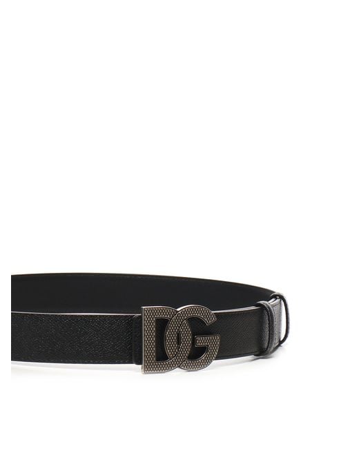 Dolce & Gabbana White Belt With Logo for men