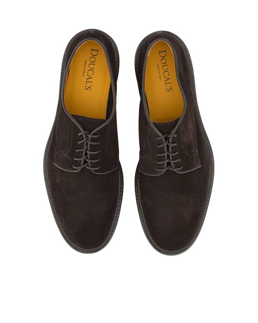 Doucal's Brown Phoeuy Derby Shoes for men