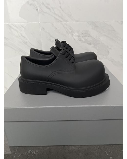 Balenciaga Black Steroid Derby Shoes for men