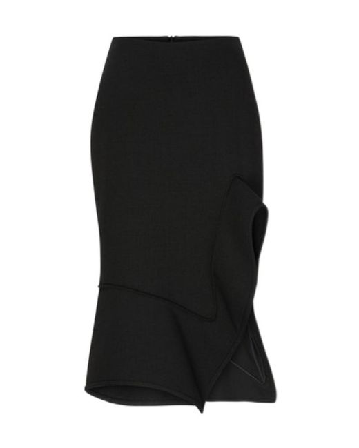 Bottega Veneta Black Split Detail Skirt