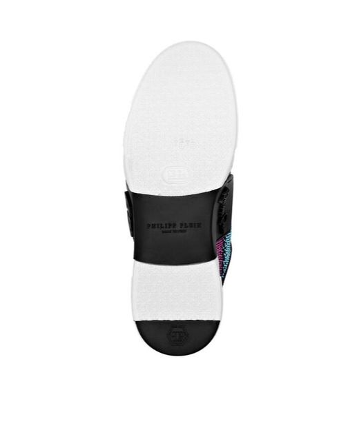 Philipp Plein Green Strass Hexagon Lo-Top Sneakers for men