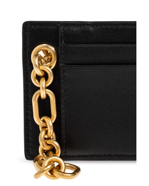 Balmain Black Chain Cardholder Wallet for men