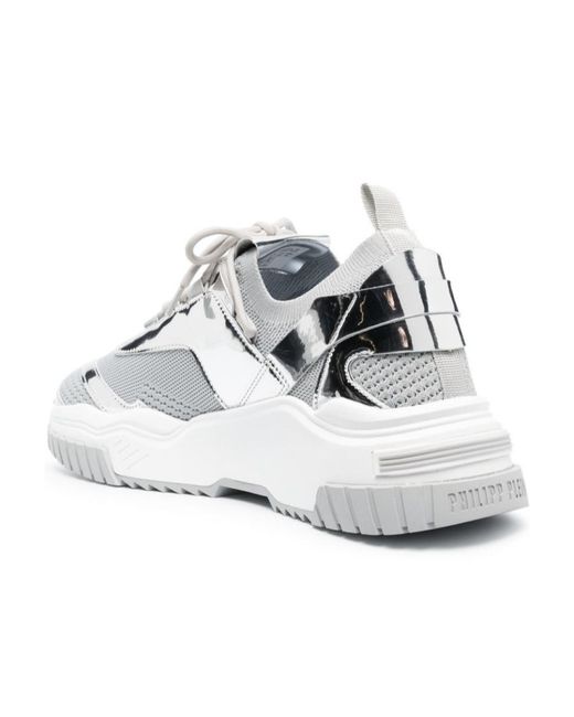Philipp Plein White Runner Predator Low-Top Sneakers for men