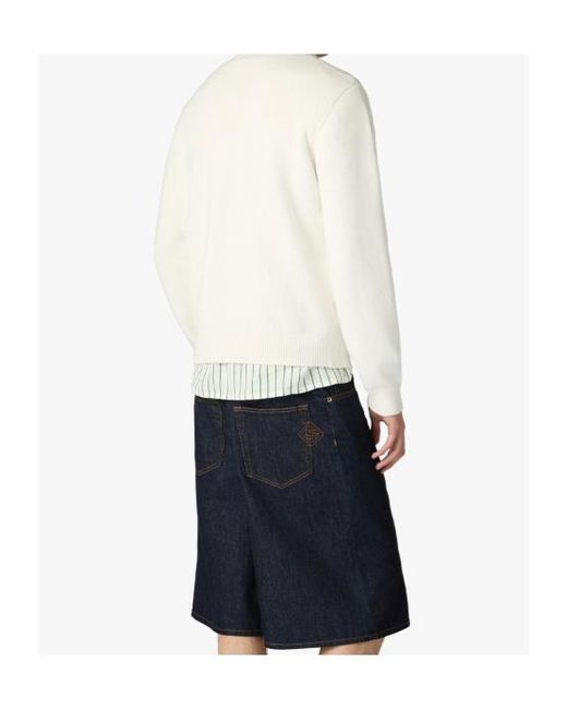 Casablanca White X Laduree Crew-Neck Cotton Jumper for men