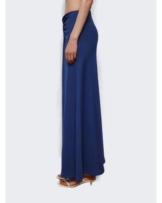 Christopher Esber Blue Ruched Ring-Detail Skirt