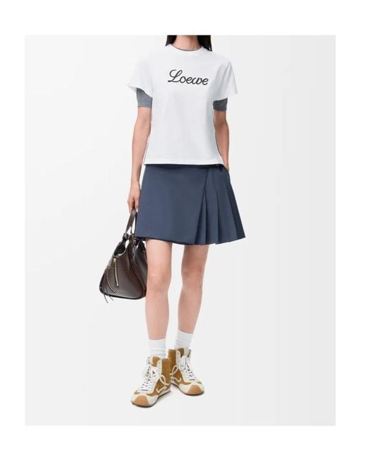 Loewe White T-Shirt With Logo