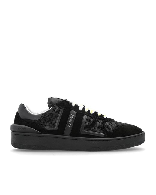 Lanvin Black Clay Lace-Up Sneakers