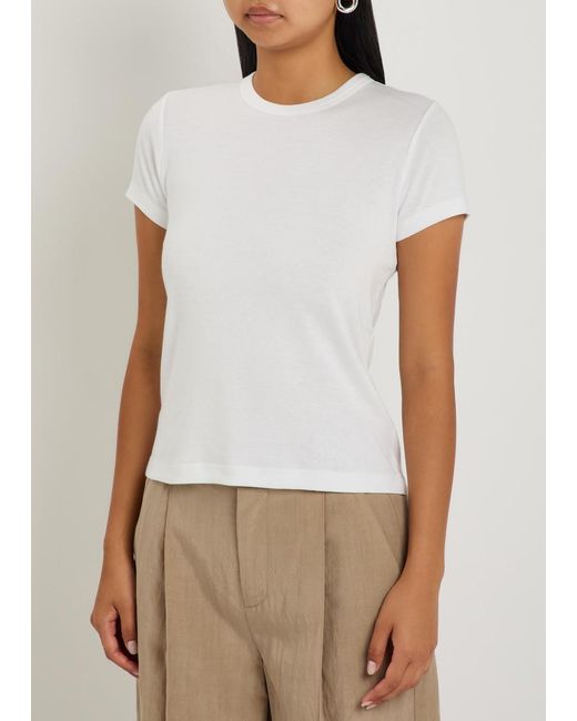 Vince White Crewneck Cotton Tshirt
