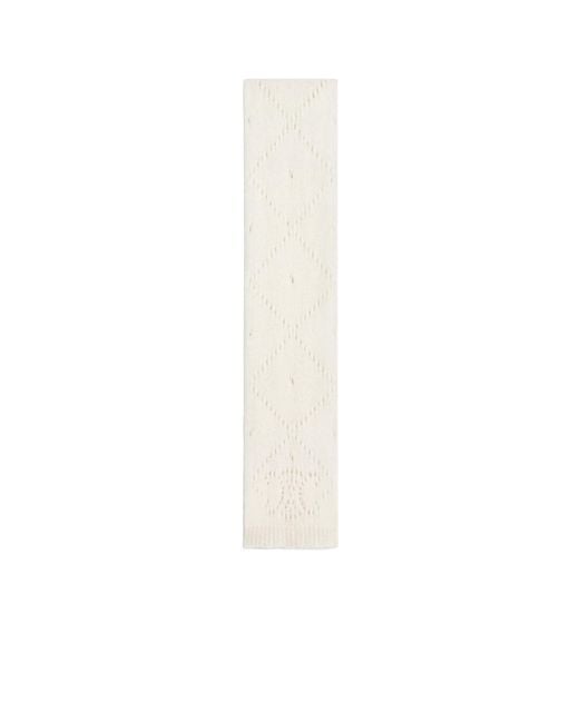 Céline White Fair Isle Scarf