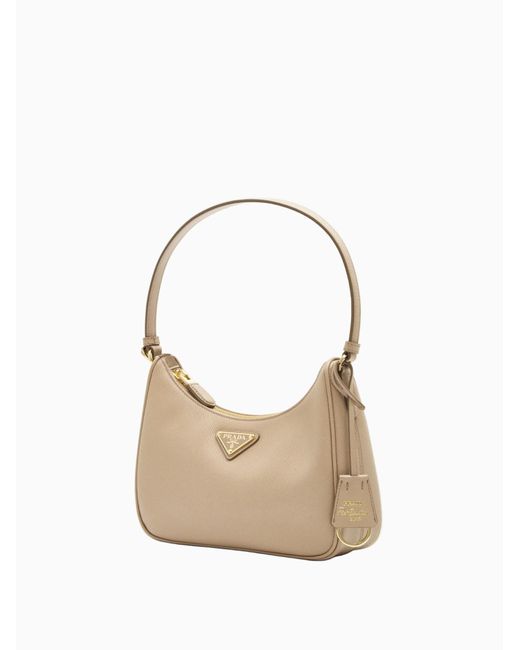 Prada Natural Zipper Handbag