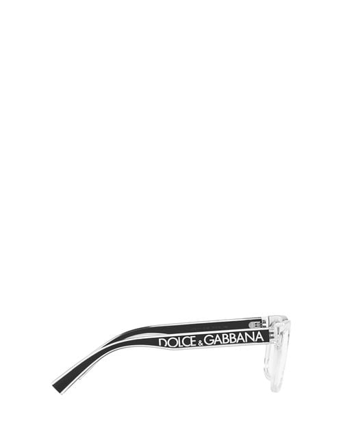 Dolce & Gabbana White Eyewear Square Frame Glasses for men