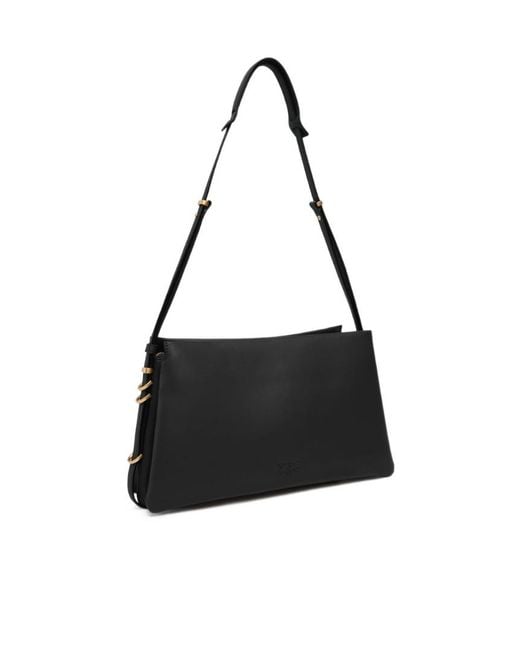 Pinko Black Logo-Plaque Shoulder Bag
