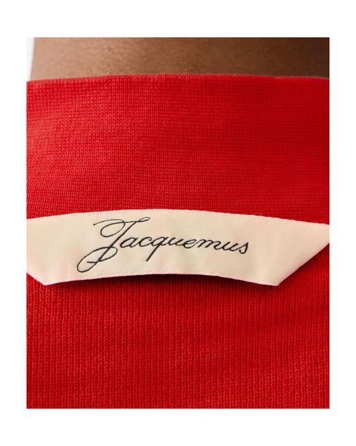 Jacquemus Red Zip-Neck Sweatshirt for men