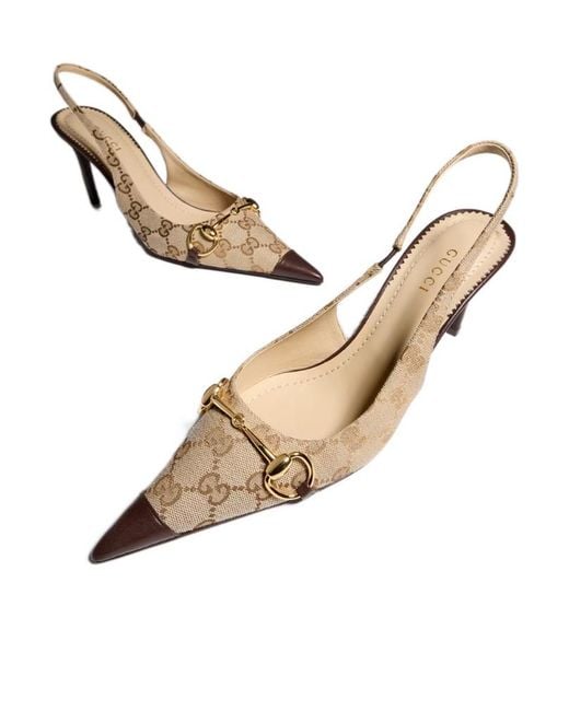 Gucci Metallic Donna Slingback Pump