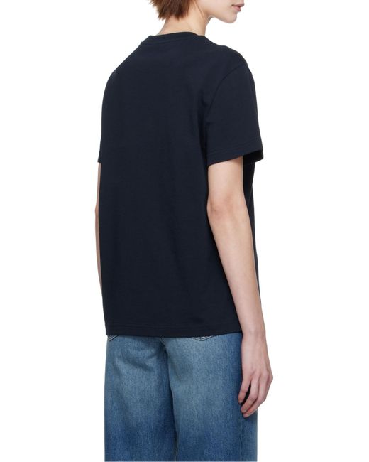A.P.C. Blue Lenny Logo Embroidered T-Shirt for men