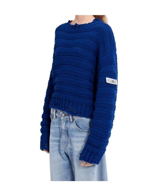 MM6 by Maison Margiela Blue Wool Jumper