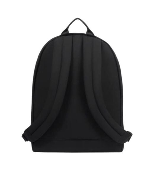 Stone Island Black Compass-Motif Zipped Backpack for men