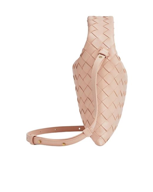 Bottega Veneta Pink Woven Top Handle Bag