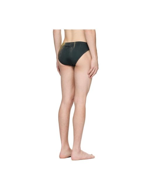Jean Paul Gaultier White Graphic Print Swim Briefs for men