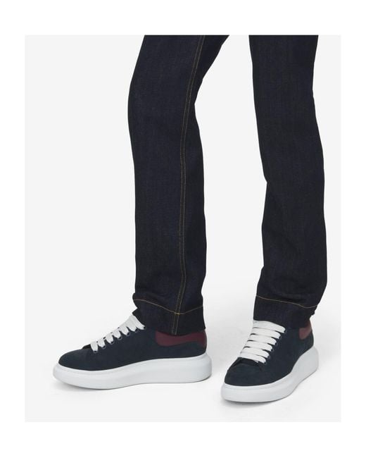 McQueen Blue Oversized Lace-Up Sneakers for men