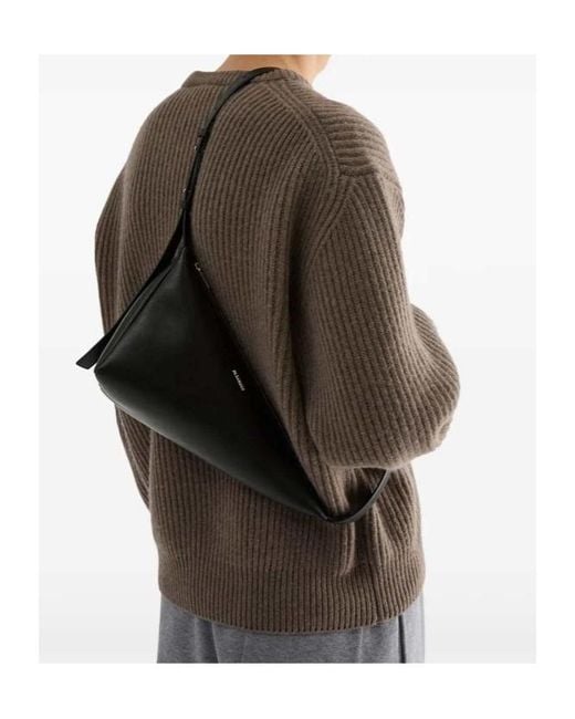 Jil Sander White Triangle Crossbody Shoulder Bag for men