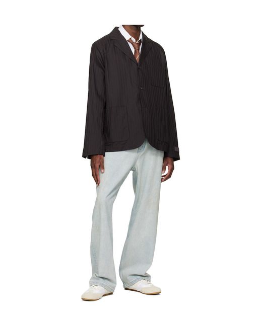 Lacoste Black Elevated Seasonal Long-Sleeved Blazer for men