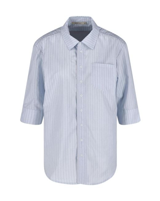 Paloma Wool Blue Striped Oversized Shirt