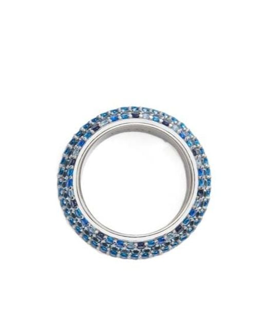 Loewe Blue Large Pavé Ring