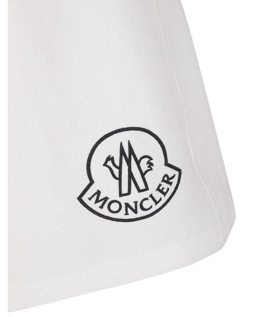 Moncler White Wide-Leg Shorts