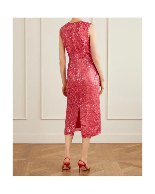 Erdem Red Sequined Dress