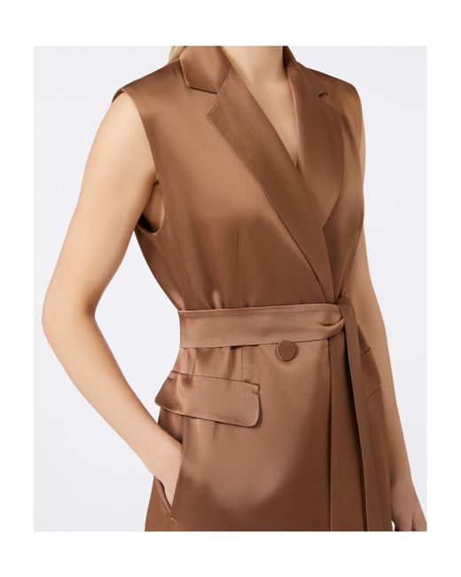 Max Mara Brown Studio Belted Gilet