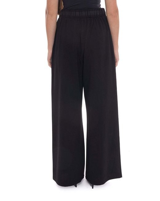 Weekend by Maxmara Black Drawstring Wide-Leg Trousers
